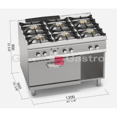 Plyn. sporák s el. troubou SG9F6PS+FE2 | Bertos 7099737