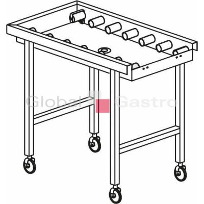 Stůl válečkový pojízdný s vanou 1640 x 650 x 850 mm | KROMO 8644297