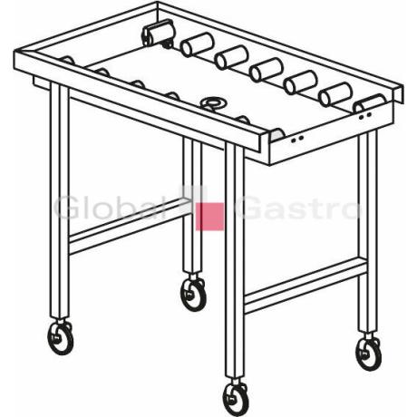 Stůl válečkový pojízdný s vanou 1640 x 650 x 850 mm | KROMO 8644297