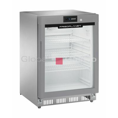 MASOPROFIT 6175409 | Skříň chladící AKD 200RG SS 140 L nerez/sklo