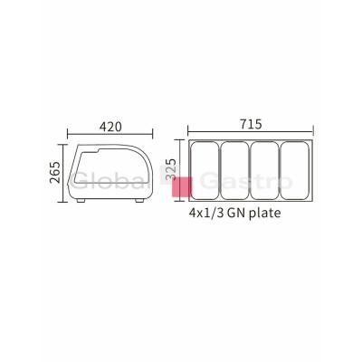 MASOPROFIT 6174043 | Nástavba chladící pultová RTS-42L – bílá