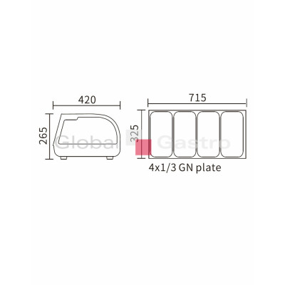 Nástavba chladící pultová RTS 42L - bílá | SAVE 6174043