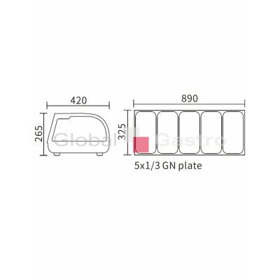 MASOPROFIT 6174044 | Nástavba chladící pultová RTS-52L – bílá