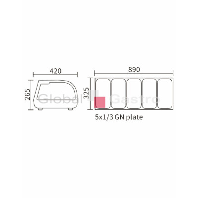Nástavba chladící pultová RTS 52L - bílá | SAVE 6174044