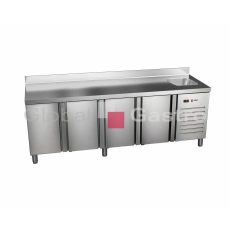 Stůl chladící ETP 7 225 40 HC S dřez nad agregátem | Asber 6176706S