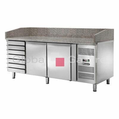 Stůl pizza chladící AK2612TN 7 neutr.zásuvek 2025x801 | Amitek 6175533