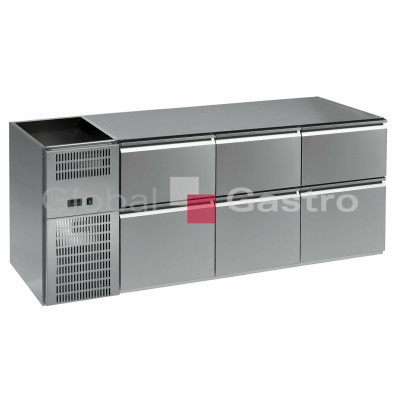 Stůl chladící barový RBOS 106E (3 sekce/délka 2090mm) |  6090057