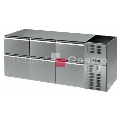 Stůl chladící barový RBOD 106E (3 sekce/délka 2090mm) |  6090047