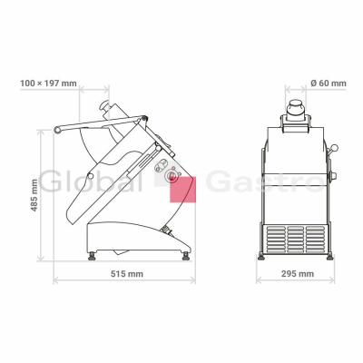 Krouhač zeleniny GVM 210 s nástavcem GVS | FEUMA 7111220