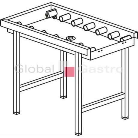 Stůl válečkový s vanou 1100 x 650 x 850 mm | KROMO 8644293