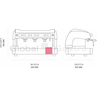 Třípákový kávovar COMPASS III DualBoiler | Fiamma 7240213