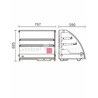 Vitrína chladící RTW 130L 2 | SAVE 6174010