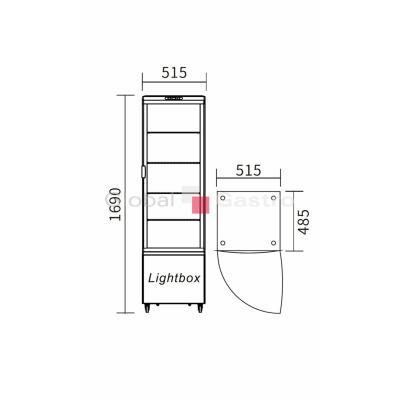 Vitrína chladící RT 235L, černá | SAVE 6174011