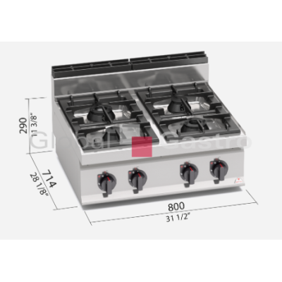 Plynový sporák Bertos G7F4B | Bertos 7097008