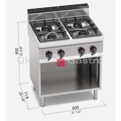 Plynový sporák Bertos G7F4MP | Bertos 7097012