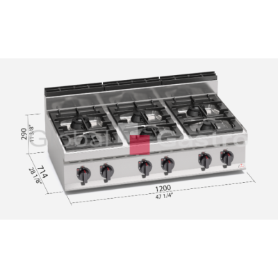 Plynový sporák Bertos G7F6B | Bertos 7097014