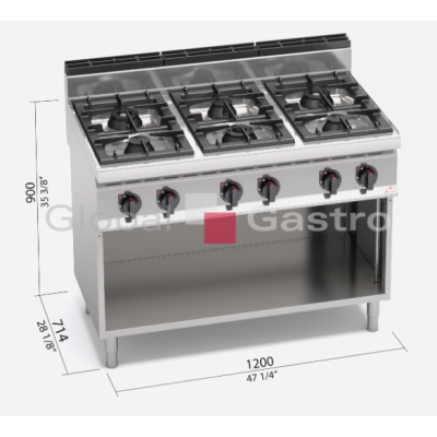 Plynový sporák Bertos G7F6MP | Bertos 7097018