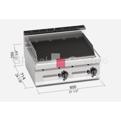 Plynový lávový gril Bertos PLG80B | Bertos 7097145