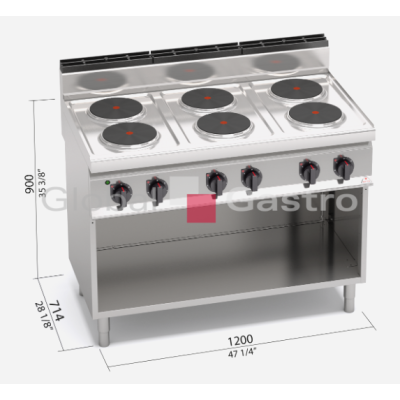 Elektrický sporák Bertos E7P6M | Bertos 7097070