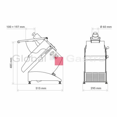 Krouhač zeleniny GVM 210 (400V) s nástavcem GVS | FEUMA 7113200