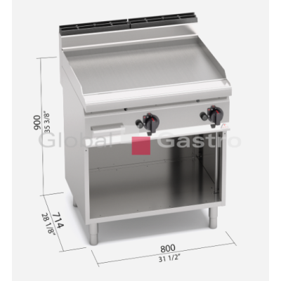 Grilovací hladká plotna Bertos G7FL8M 2 | Bertos 7097111