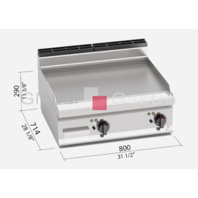 Grilovací hladká plotna Bertos E7FL8B 2 | Bertos 7097128