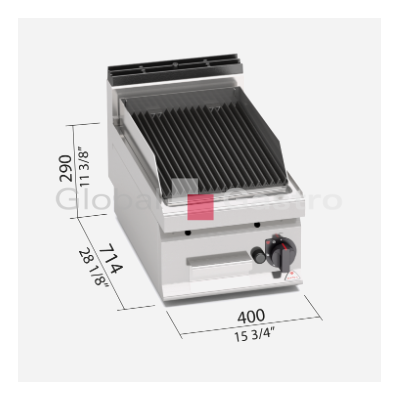 Plynový lávový gril Bertos PLG40B | Bertos 7097141