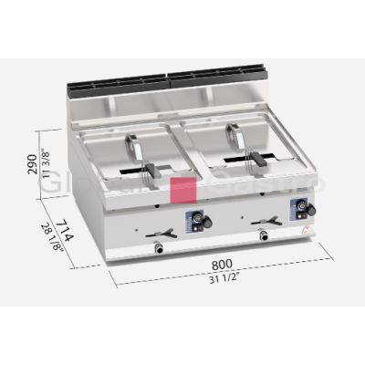 Plynová fritéza Bertos GL10+10B | Bertos 7097203