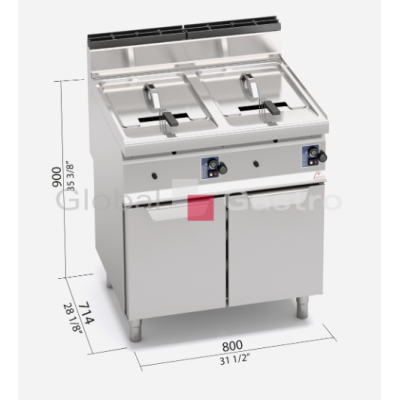 Plynová fritéza Bertos GL10+10 | Bertos 7097204