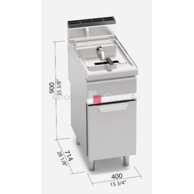 Plynová fritéza Bertos GL20M | Bertos 7097207