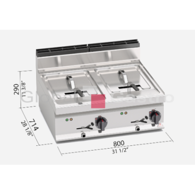 Elektrická fritéza Bertos E7F10 8BS | Bertos 7097216
