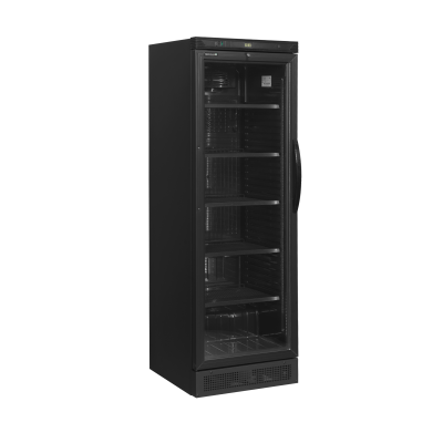 Chladicí skříň prosklené levé dveře CEV 425 BLACK L/H | TEFCOLD 43909