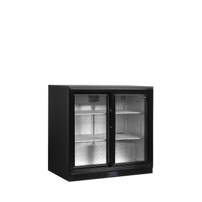 Minibar prosklené posuvné dveře, černá DB201S | TEFCOLD 45363