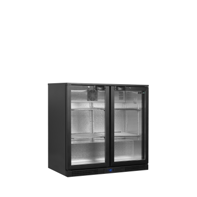Minibar prosklené křídlové dveře, černá BA26H | TEFCOLD 45471