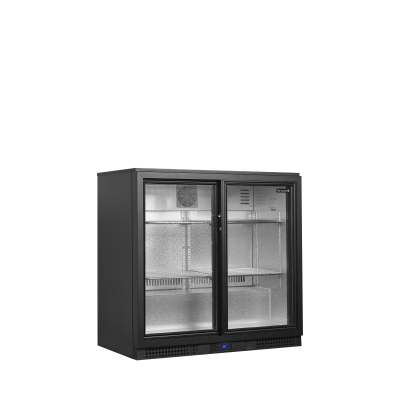 Minibar prosklené posuvné dveře, černá BA21S | TEFCOLD 45473