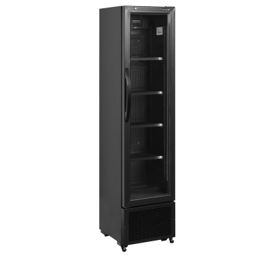 Chladicí skříň prosklené dveře FS176H Black | TEFCOLD 48899