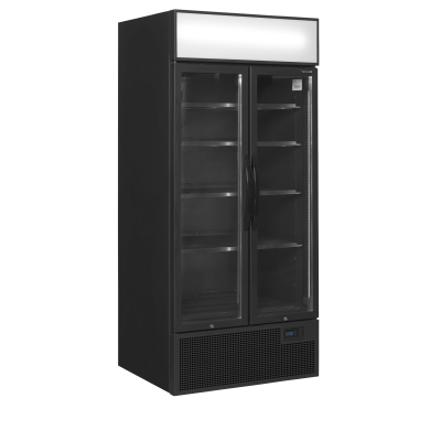 Chladicí skříň prosklené kř. dveře FSC891H BLACK | TEFCOLD 49271