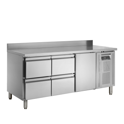 TEFCOLD 51586 | CK 7340 Chladicí stůl se zásuvkami a policemi GN1/2 | Serrco by