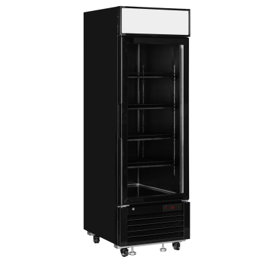 TEFCOLD 56021 | LGF2500B Elegantní černá mrazicí skříň s reklamním panelem | Serrco by