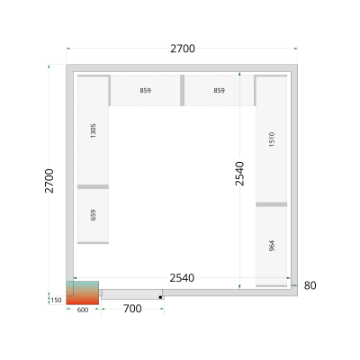 TEFCOLD 44093 | CR 270x270x220 Praktické stavebnicové boxy s jednoduchou a rychlou montáží se zámkovým systémem spojován