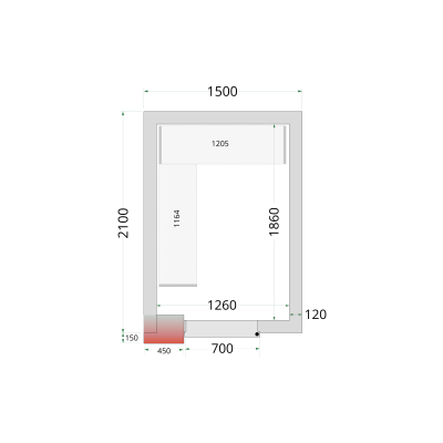 TEFCOLD 44143 | CR 150x210x220 Panely do chladicí místnosti s 120mm izolací | Serrco by