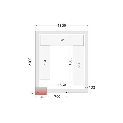 TEFCOLD 44148 | CR 180x210x220 Panely ke stavebnicovým boxům s 120mm izolací | Serrco by