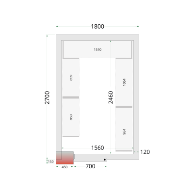 TEFCOLD 44150 | CR 180x270x220 Panely ke stavebnicovým boxům s 120mm izolací | Serrco by