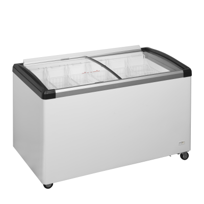 Pultová mraznička prosklené oblé víko IDB400-W1 | TEFCOLD | 71159