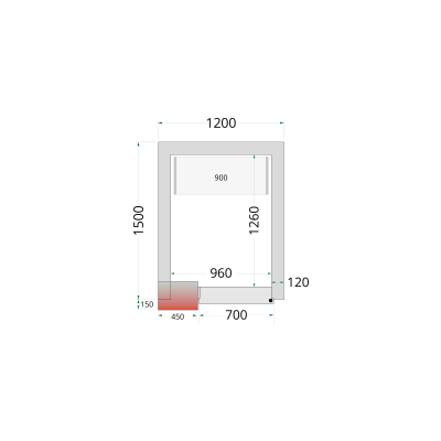 Panely ke stavebnicovým boxům 120 mm CR 120x150x220 | TEFCOLD | 44135