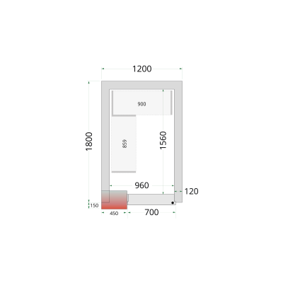 Panely ke stavebnicovým boxům 120 mm CR 120x180x220 | TEFCOLD | 44136