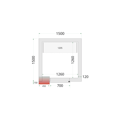 Panely ke stavebnicovým boxům 120 mm CR 150x150x220 | TEFCOLD | 44141