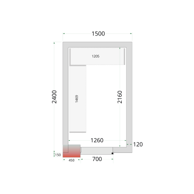 Panely ke stavebnicovým boxům 120 mm CR 150x240x220 | TEFCOLD | 44144