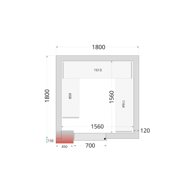 Panely ke stavebnicovým boxům 120 mm CR 180x180x220 | TEFCOLD | 44147