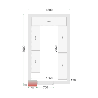 Panely ke stavebnicovým boxům 120 mm CR 180x300x220 | TEFCOLD | 44151